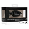 Ouch! Plug Bijou Anal silicone Heart Noir 8 x 4 cm